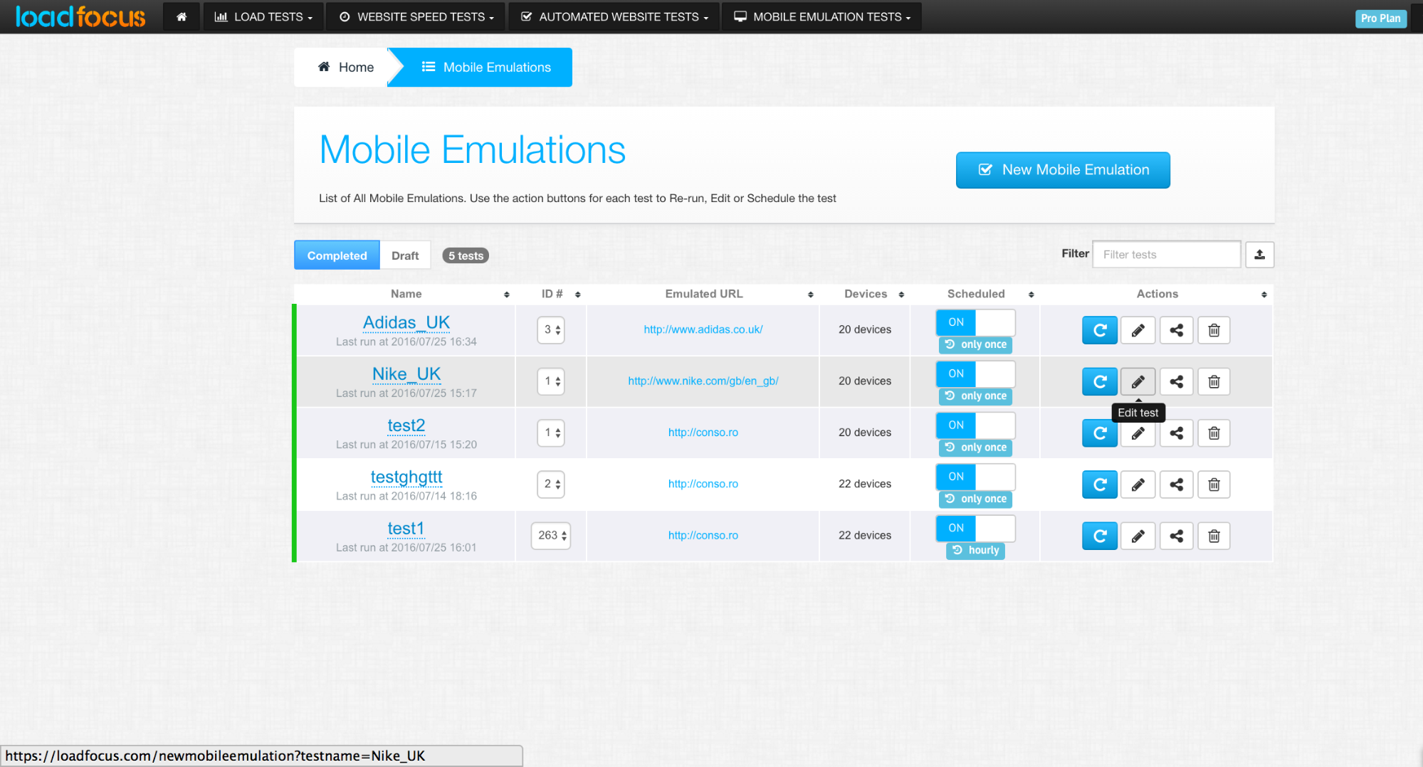 mobile-emulation-schedule-list